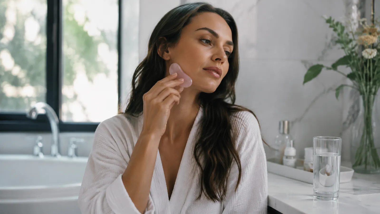 How to Use a Gua Sha Stone to Depuff Your Face in Under 5 Minutes